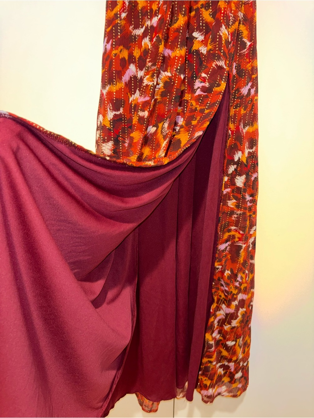 Katia Rae Glitter-Print Tie-Back Maxi Dress XS NWT - Picture 7 of 7